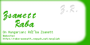 zsanett raba business card